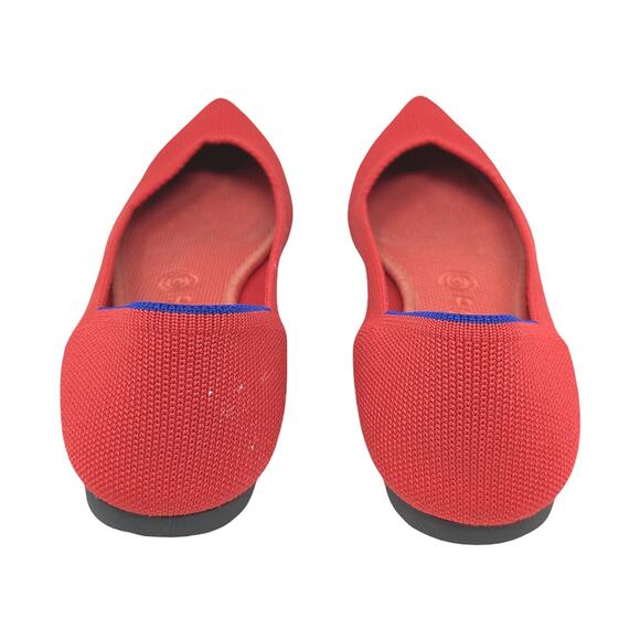 Rothy's The Point Bright Red Flats Size 8 - Picture 5 of 8